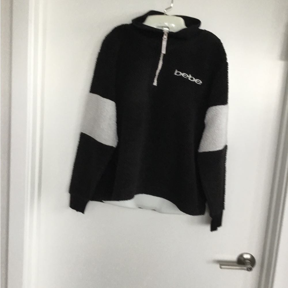 Bebe Sport 1/4 Zip Pullover Sweatshirt Size Large $30 - Picture 2 of 10